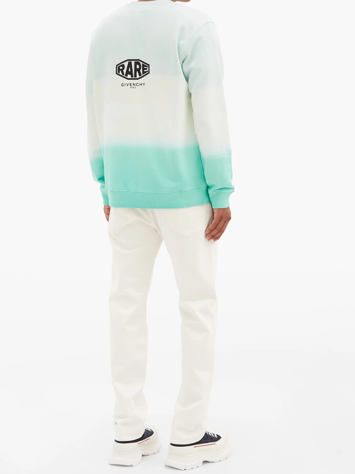 Logo-print tie-dye cotton sweatshirt - 2