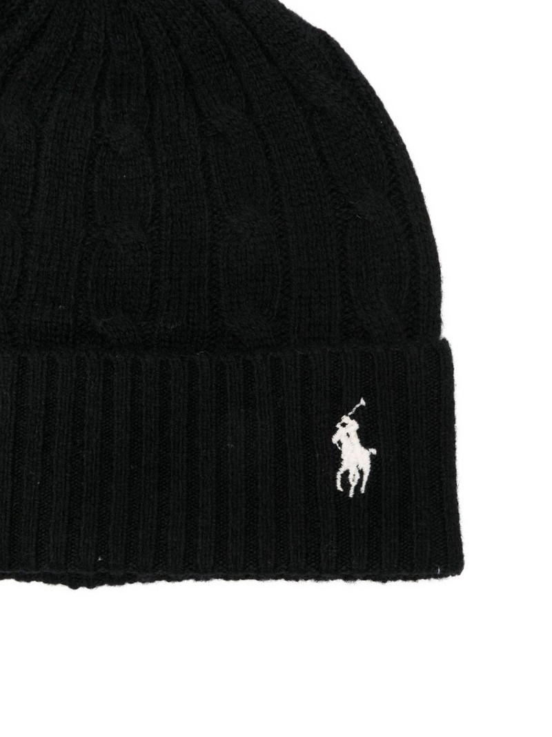 cable-knit wool beanie hat 3