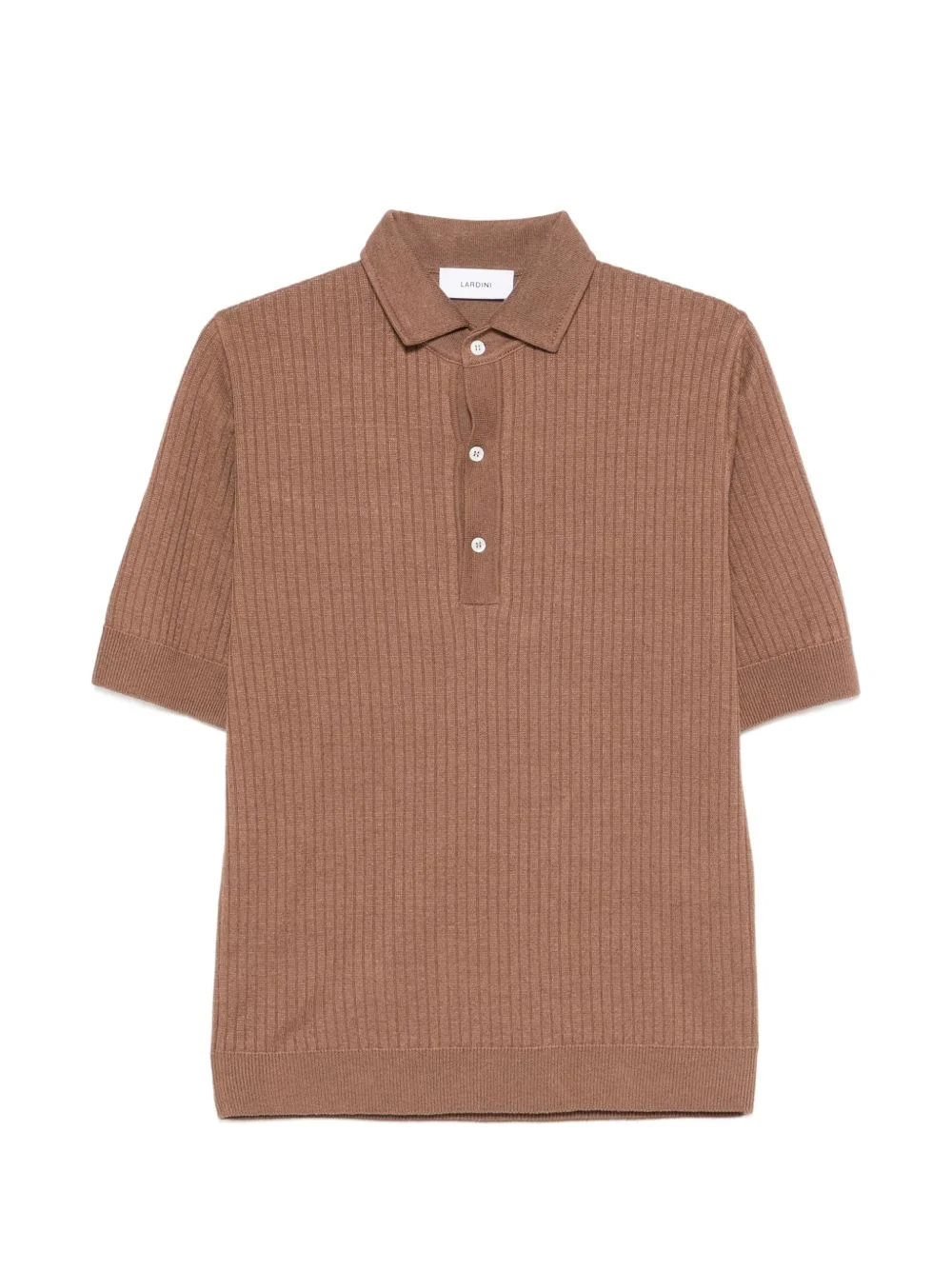 ribbed polo shirt - 1