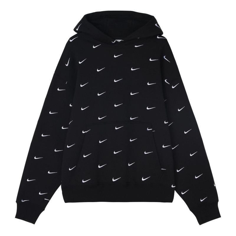 Nike All Over Swoosh Logo Hoodie 'Black' CJ8907-010 - 1