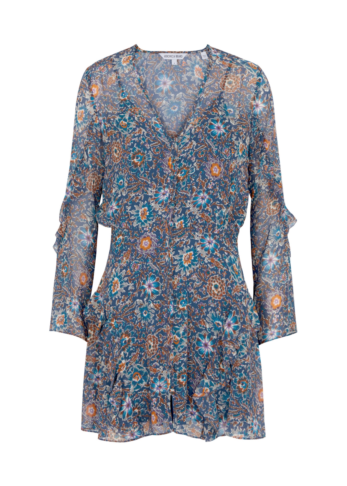 VERONICA BEARD Camden floral-print silk mini dress | REVERSIBLE