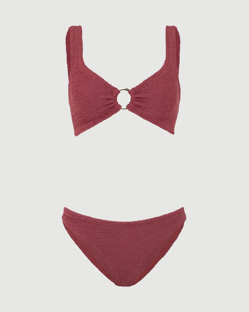 JULIA WITH GOLD HOOP BIKINI METALLIC ROSEWOOD - 1