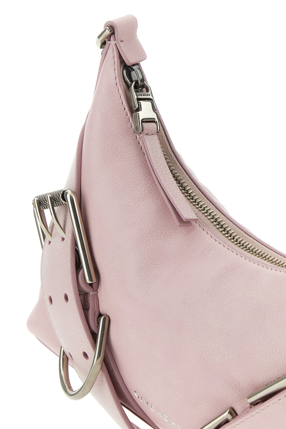 Pastel pink leather Voyou Boyfriend Party shoulder bag - 4