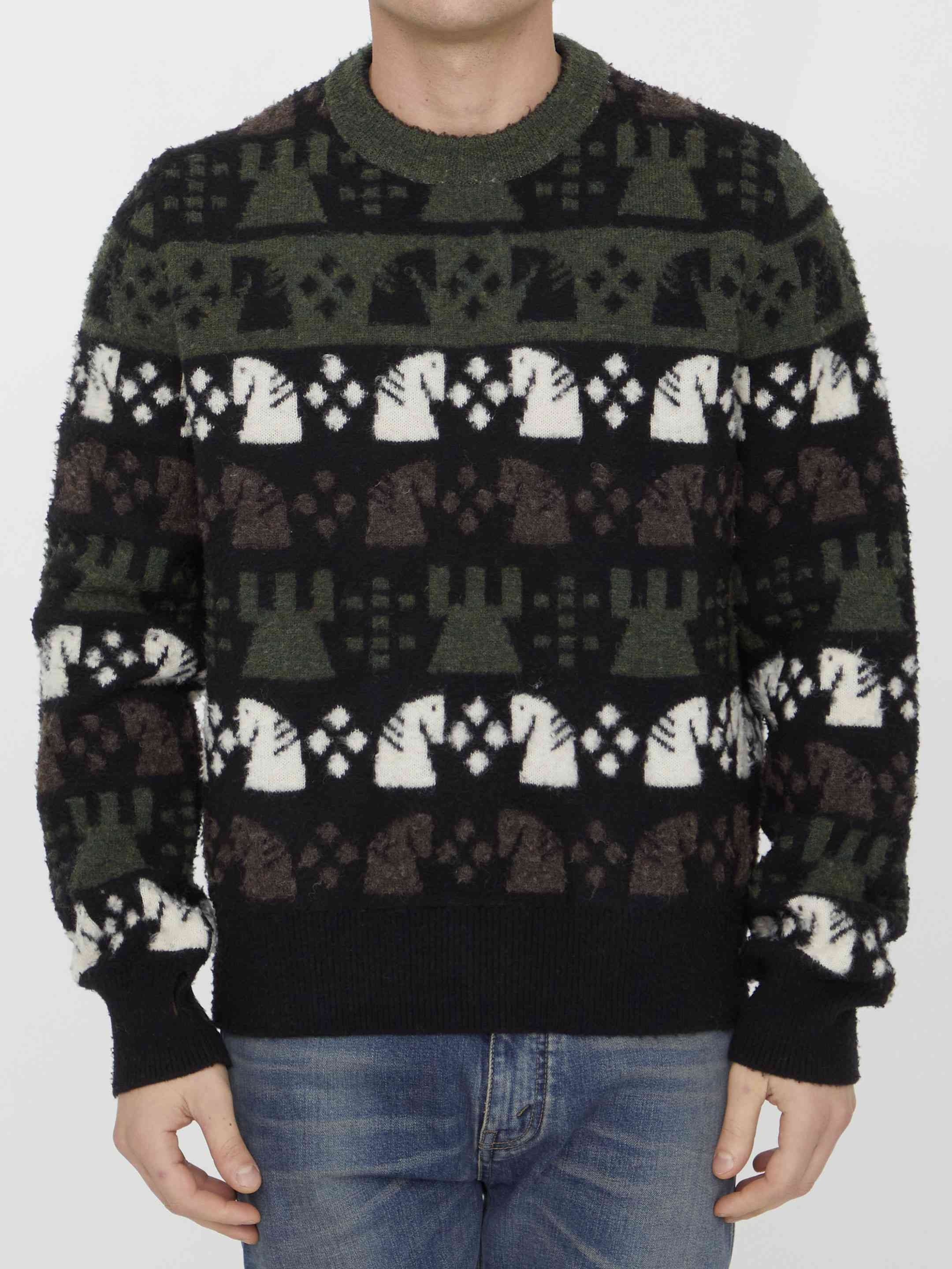 Burberry Men Chess Pattern Sweater - 1
