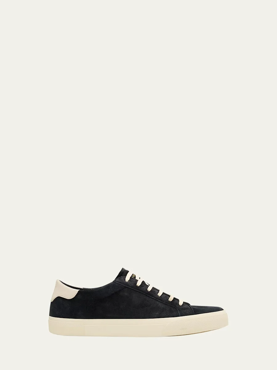 Men's Suede Low-Top Sneakers - 1