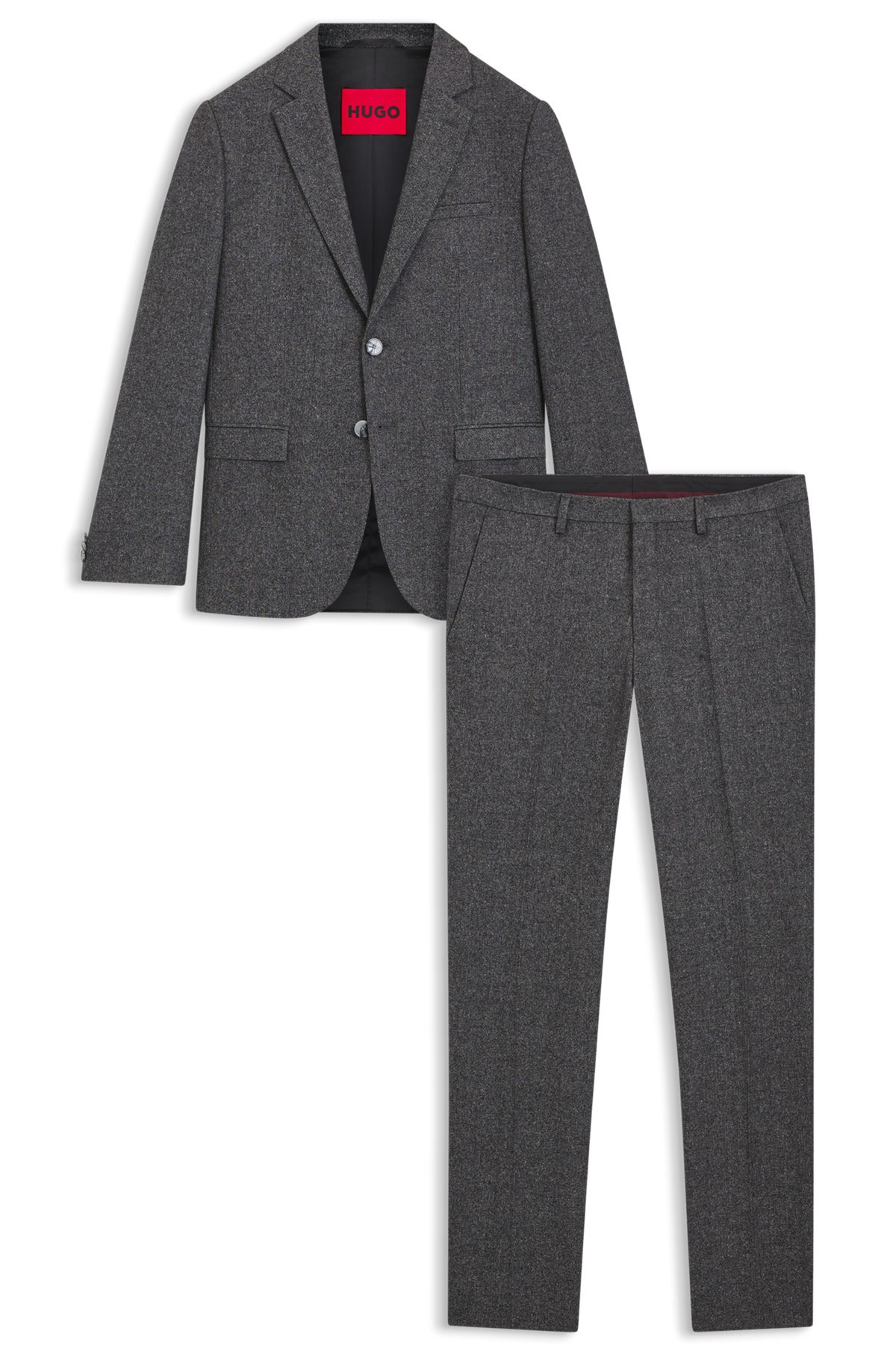 EXTRA-SLIM-FIT THREE-PIECE SUIT IN A WOOL BLEND - 8