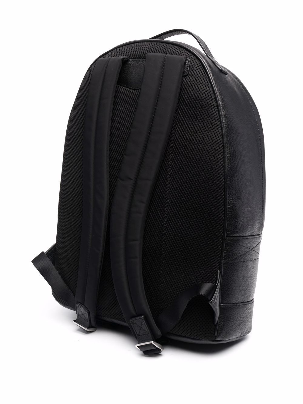 zip-up leather backpack - 3