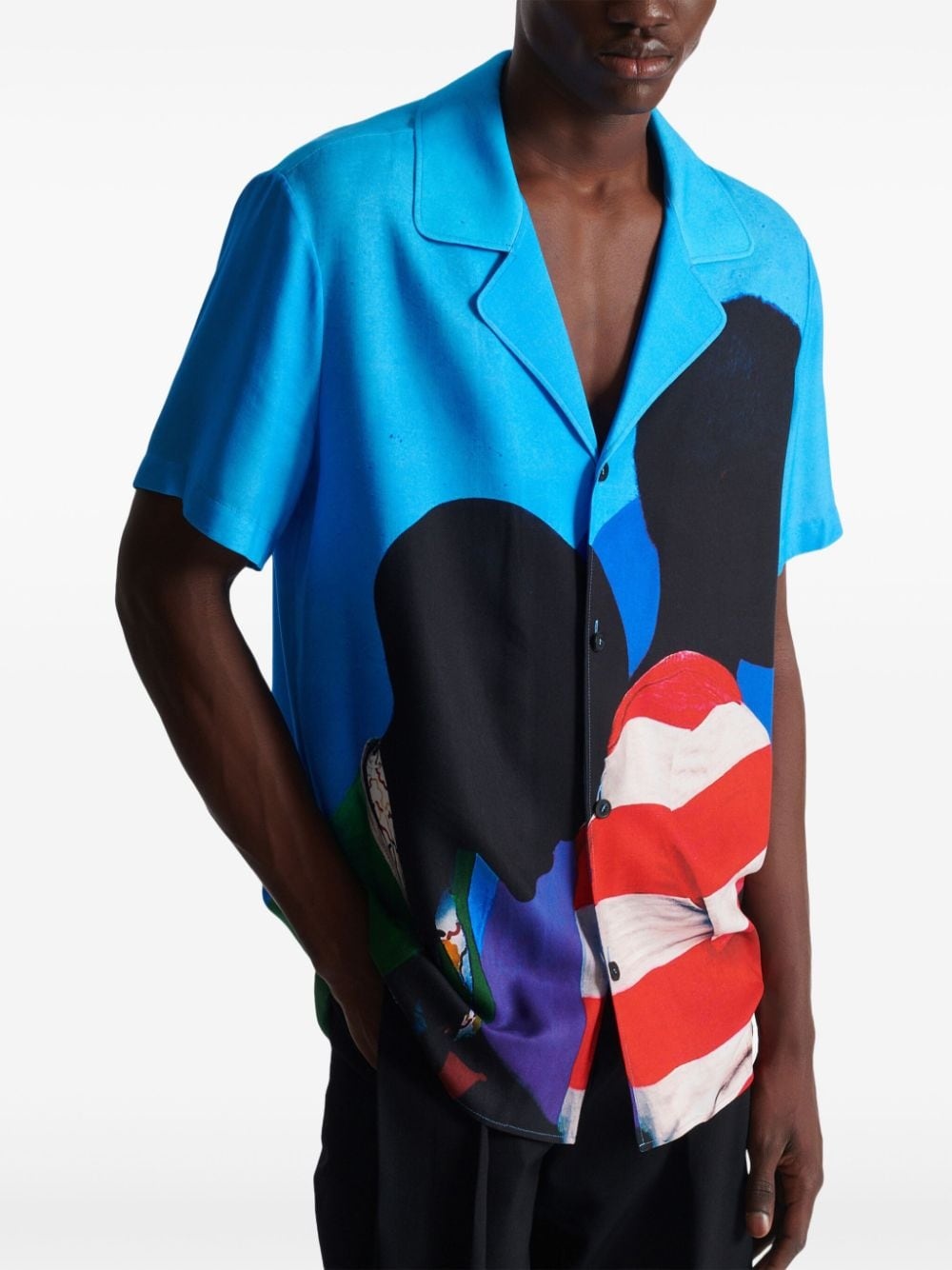 Prince Gyasi-print twill pyjama shirt - 6