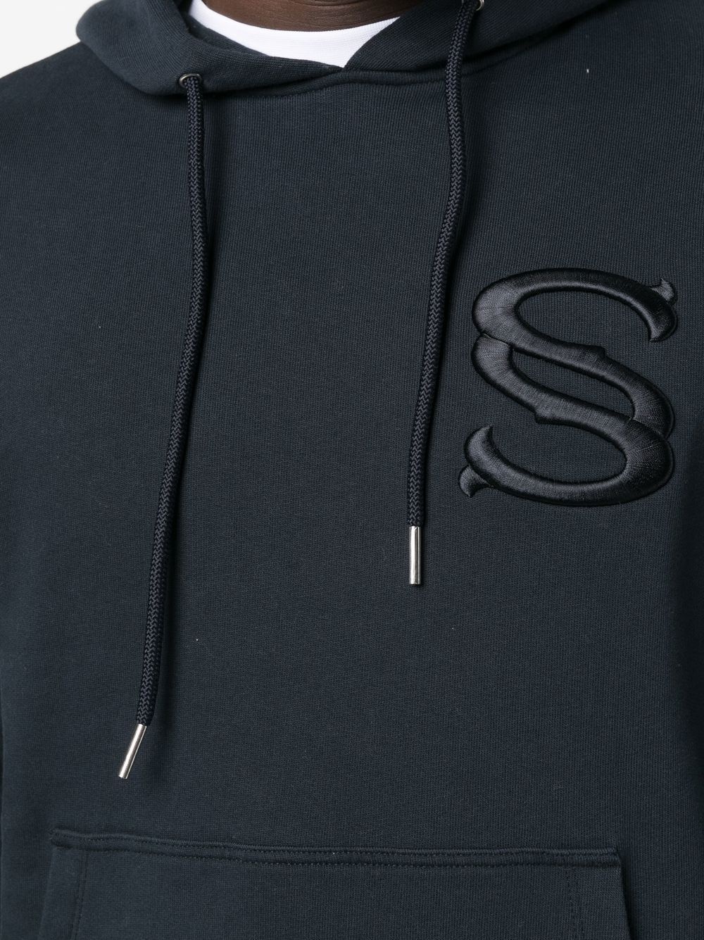 embroidered-logo hoodie - 5