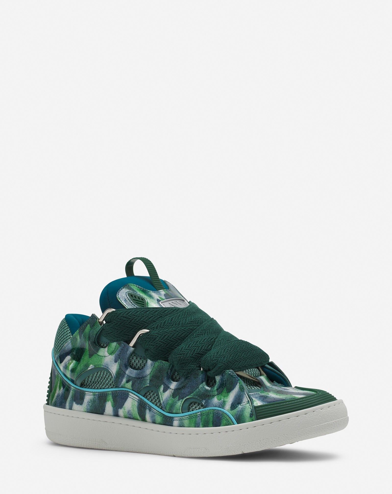 CURB LEATHER SNEAKERS WITH SPARKLES - 2
