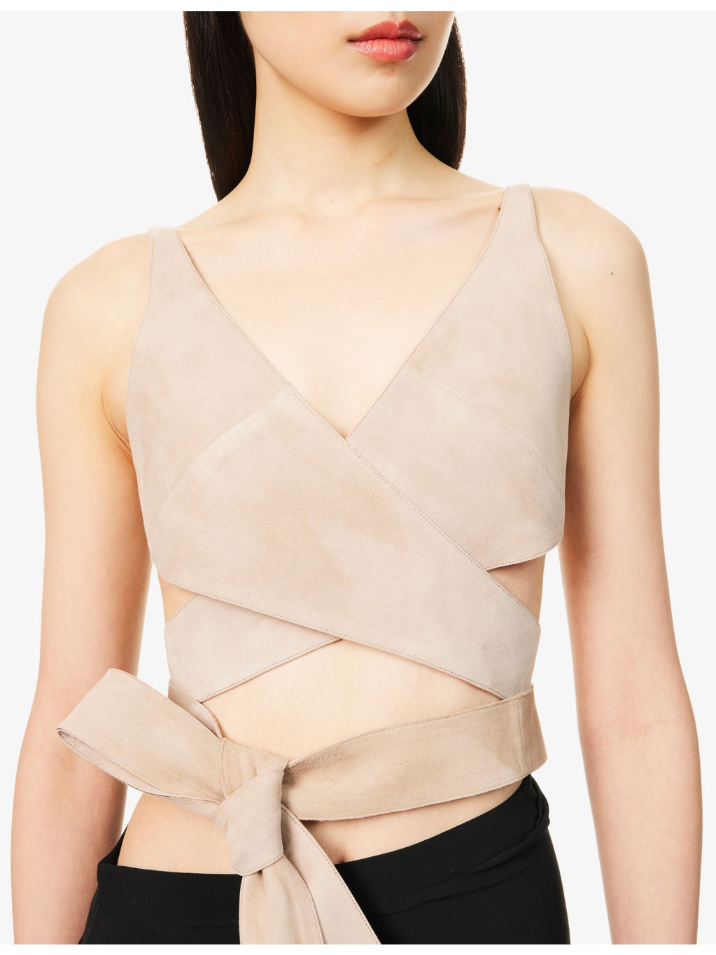 Wrap Crop Suede Top - 5
