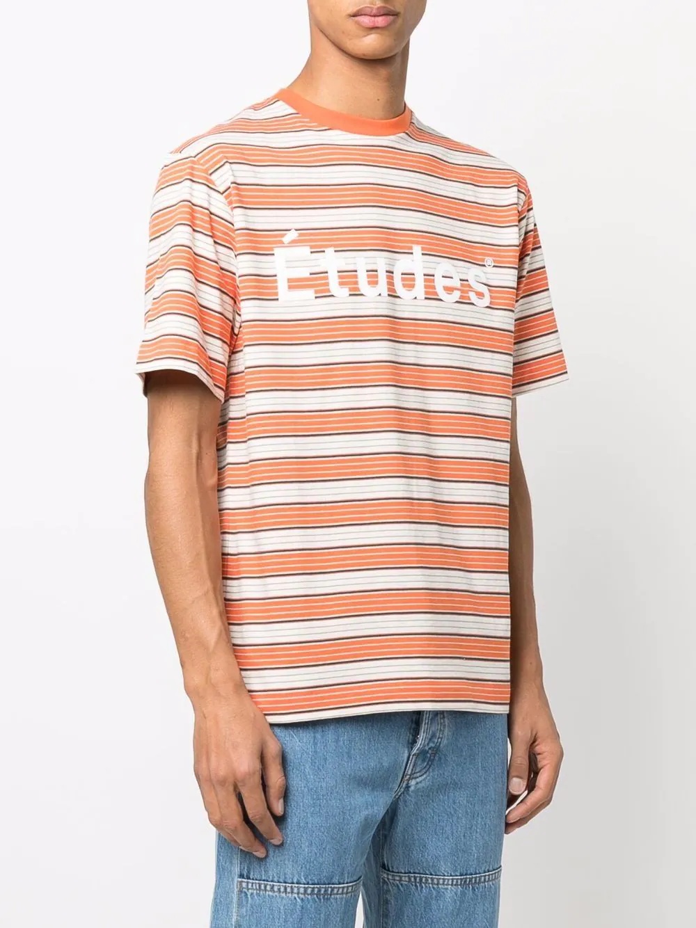 logo-print striped T-shirt - 4