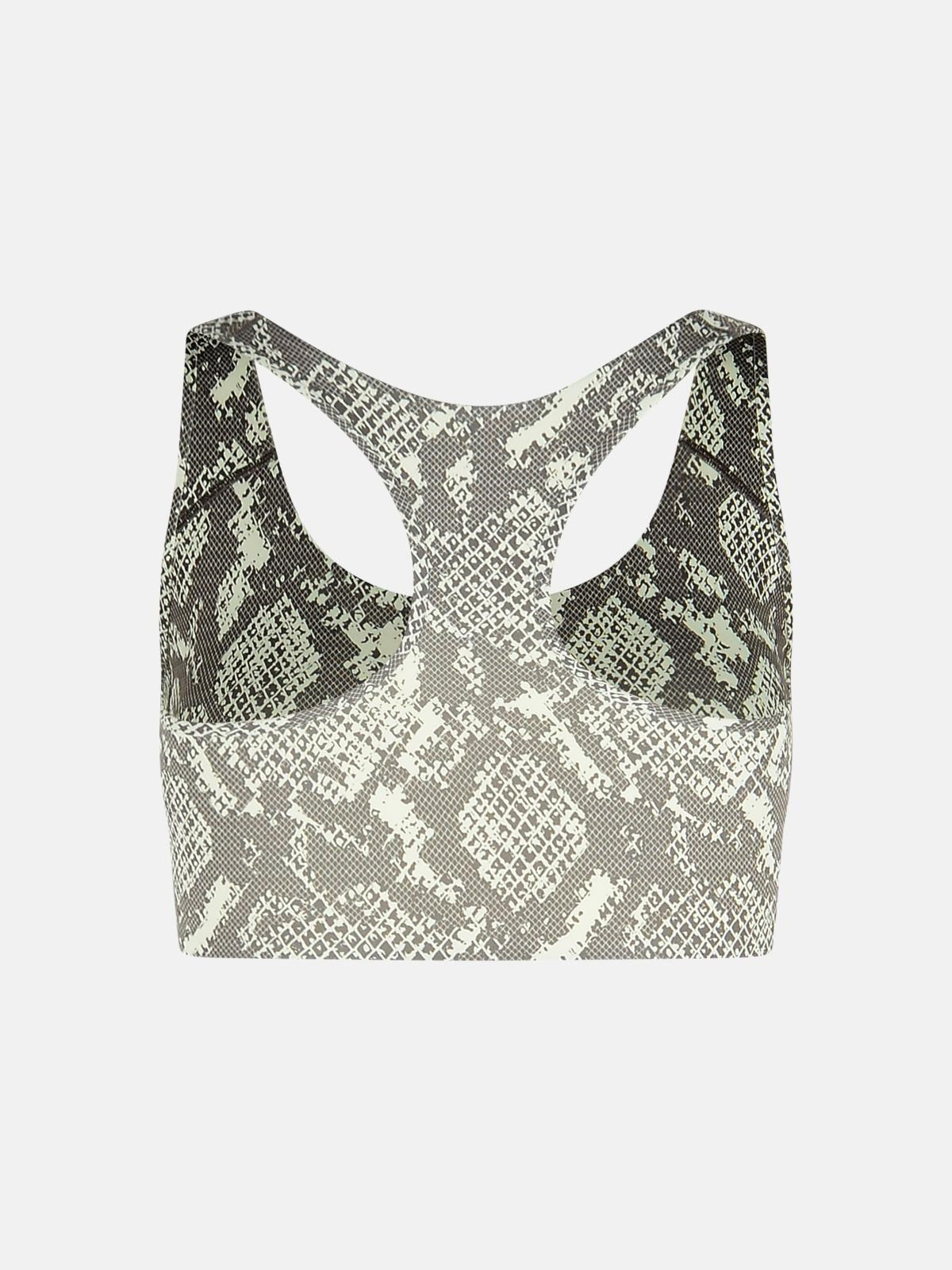 SNAKE PRINT POLYESTER BLEND SPORTY TOP - 3