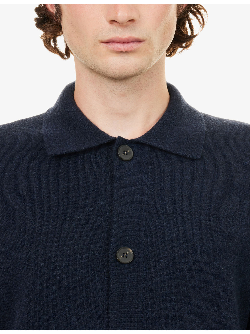 Double-Faced Long-Sleeve Cotton-Wool Blend Jacket - 5