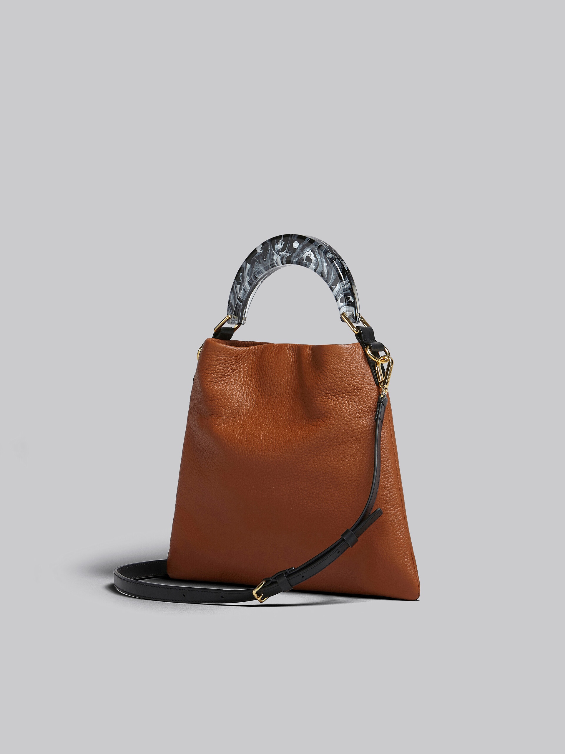 VENICE SMALL BAG IN BROWN LEATHER - 3