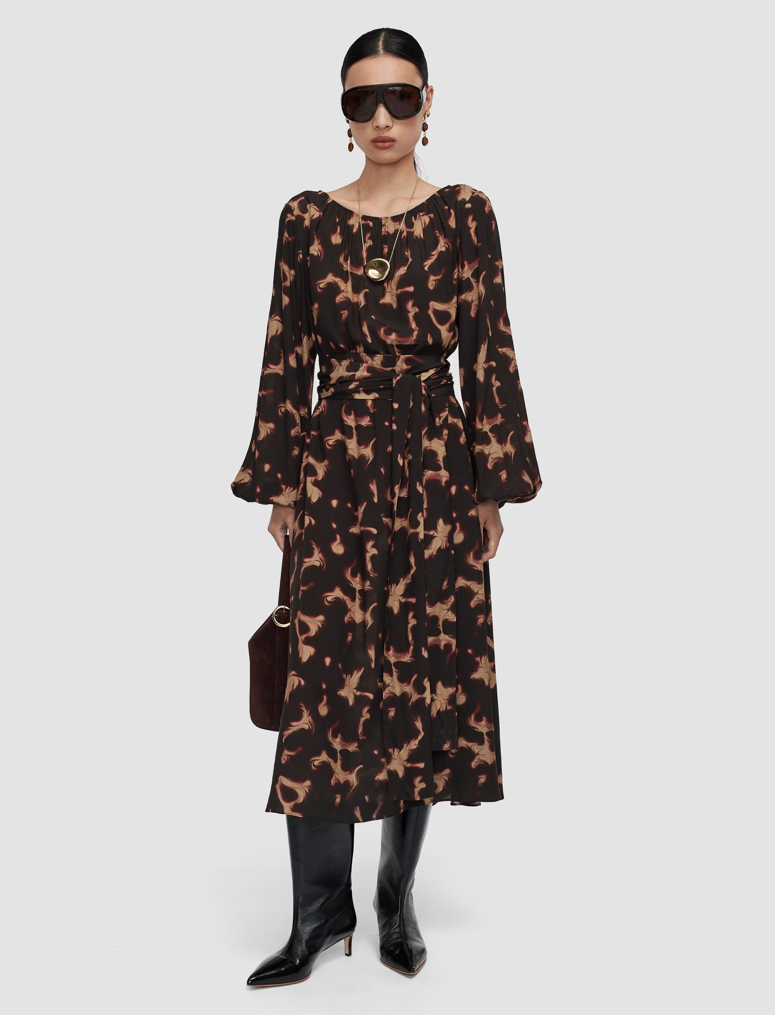 Cupid Tortoiseshell Crepe Dress - 1