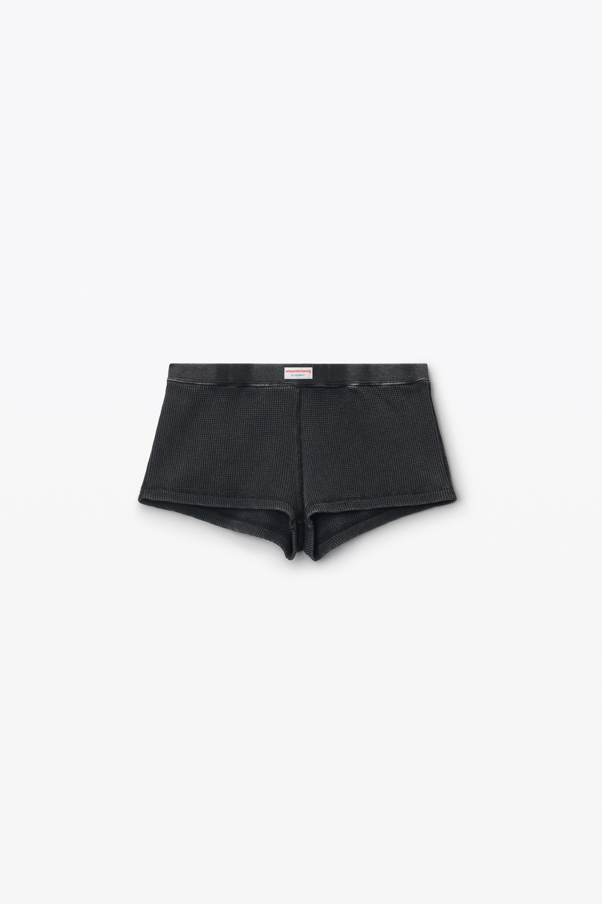 boy short in waffle-knit cotton stretch - 1