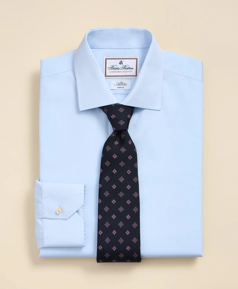 Luxury Cotton English Spread Collar, Dress Shirt - 1