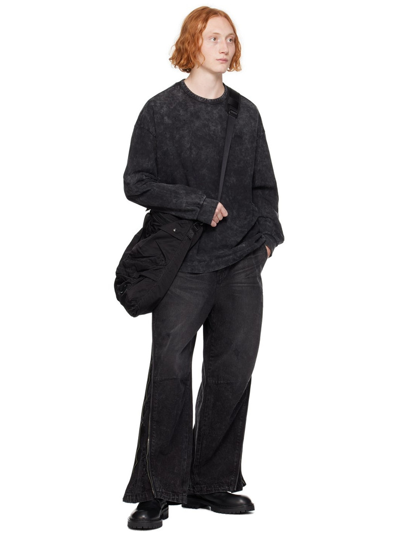 JUUN.J Black Garment-Dyed Long Sleeve T-Shirt outlook