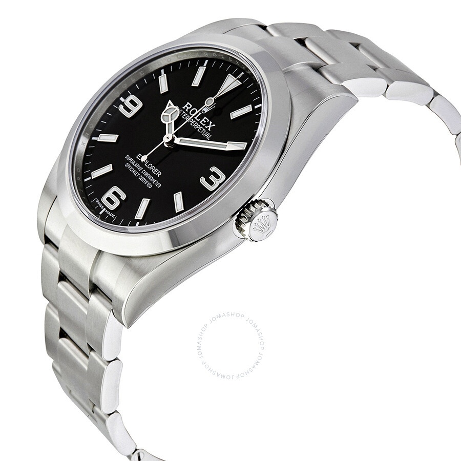 Rolex Explorer Black Dial Stainless Steel Oyster Bracelet Automatic Men's Watch 214270BKASO - 2