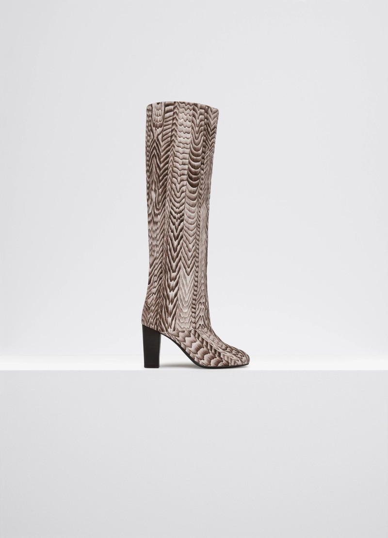 ROUND TOE HIGH BOOTS WITH 90MM HEEL 1