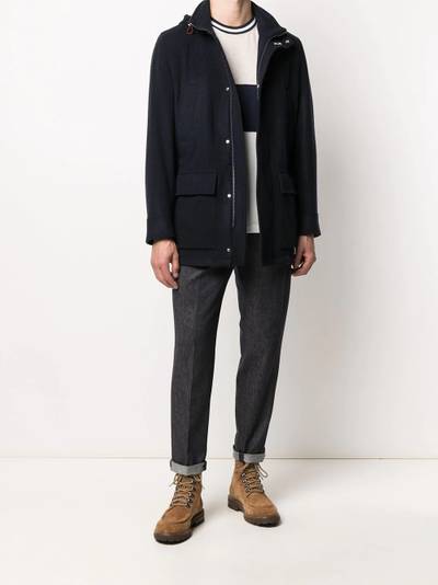 Brunello Cucinelli fitted hooded jacket outlook