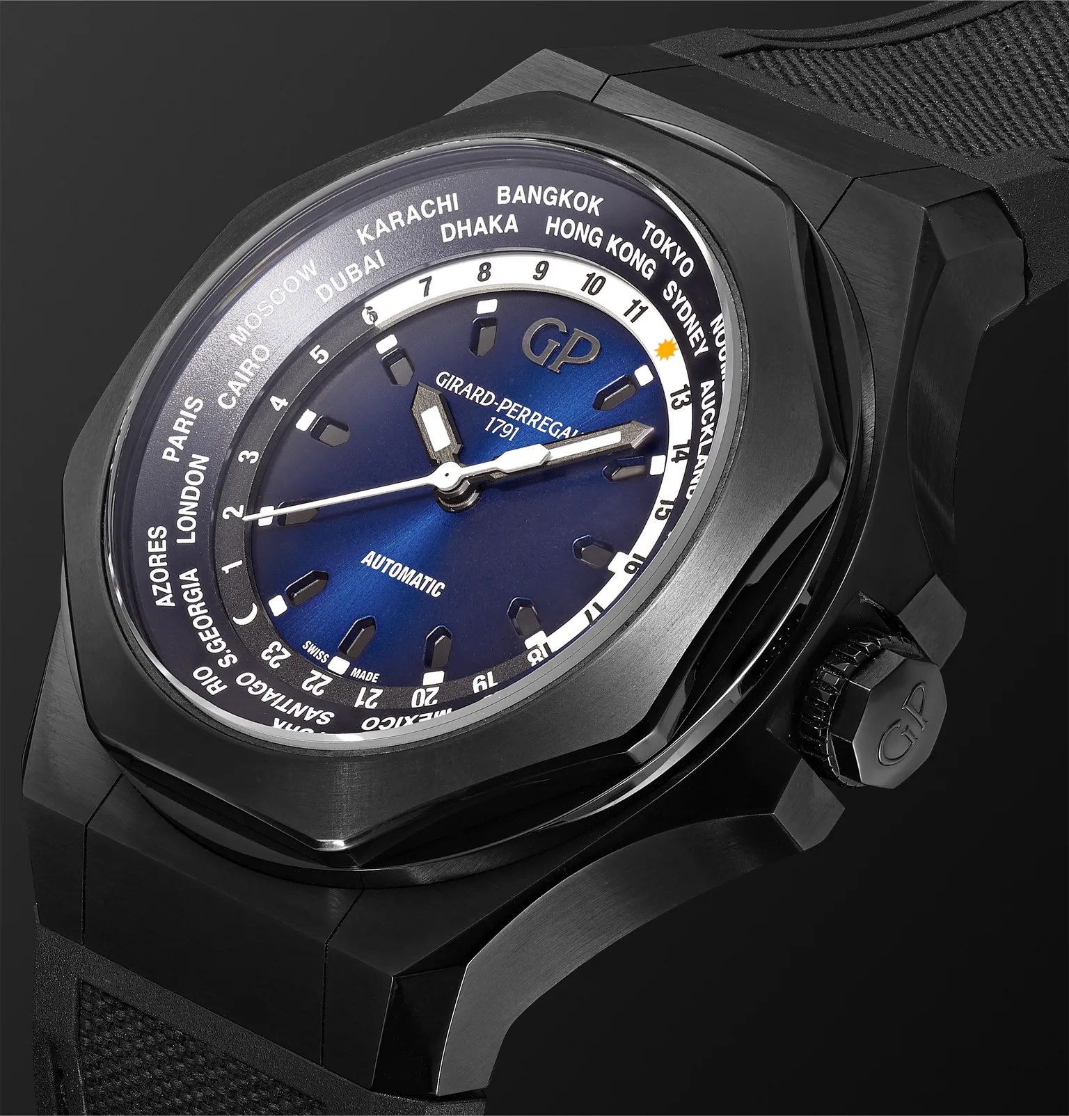 Laureato Absolute WW.TC Automatic 44mm PVD-Coated Titanium and Rubber Watch, Ref. No.  81065-21-491- - 8