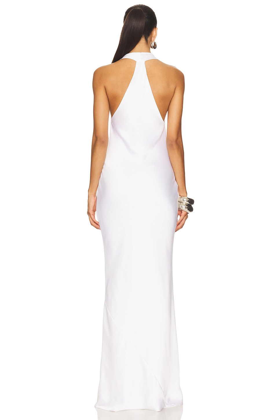 Halter Drape Bias Gown - 3