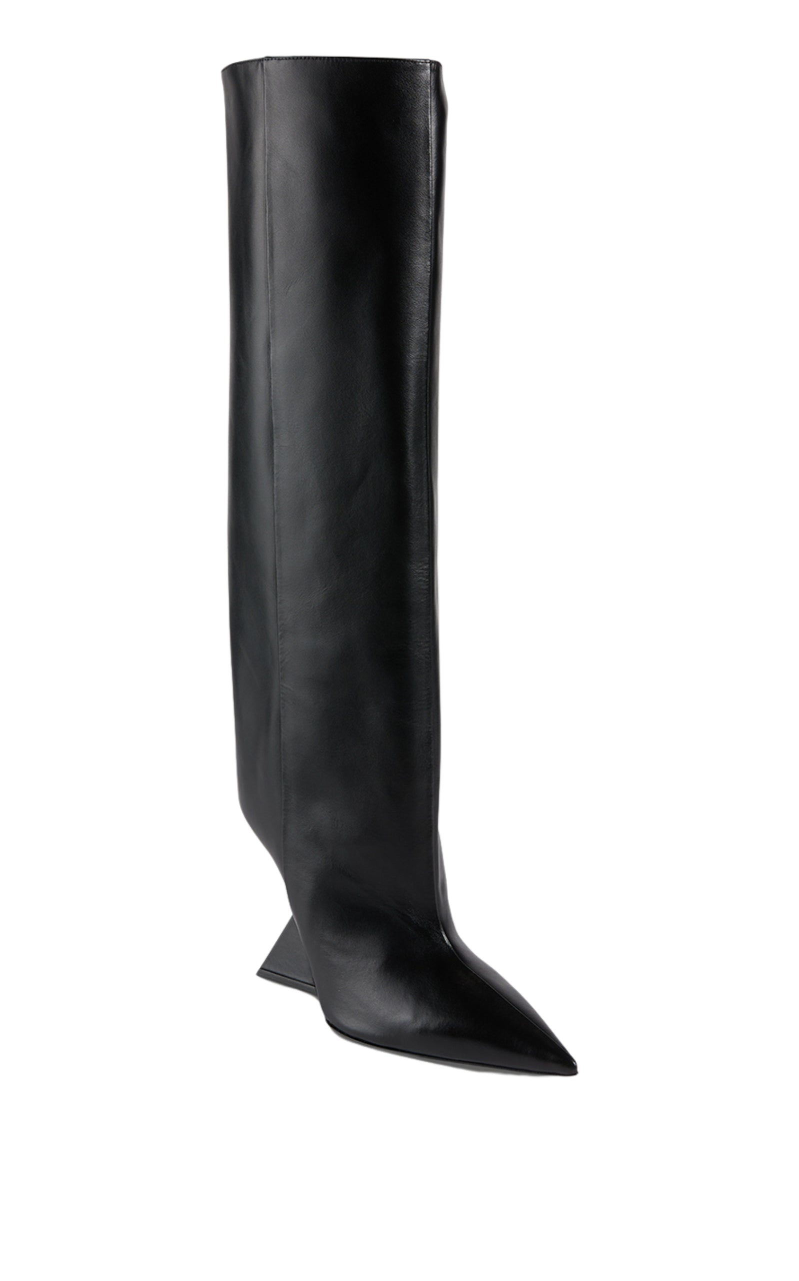 Cheope Leather Wedge Knee-High Boots - 4