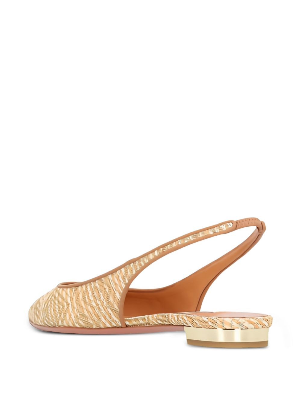 Purist slingback woven flat pumps - 3