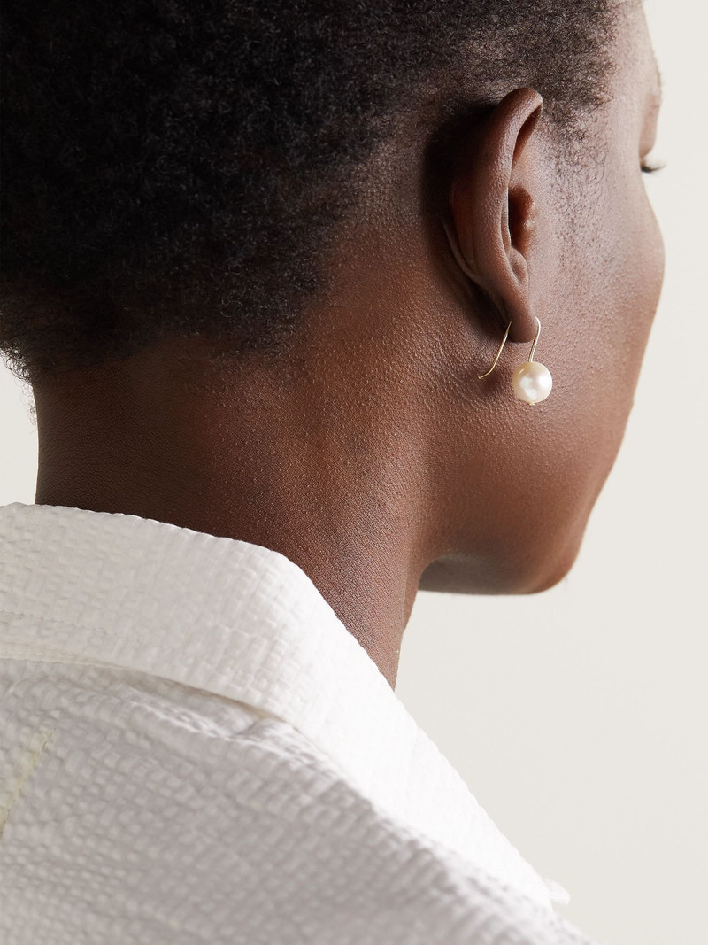 MATEO 14-karat gold pearl earrings Gold outlook