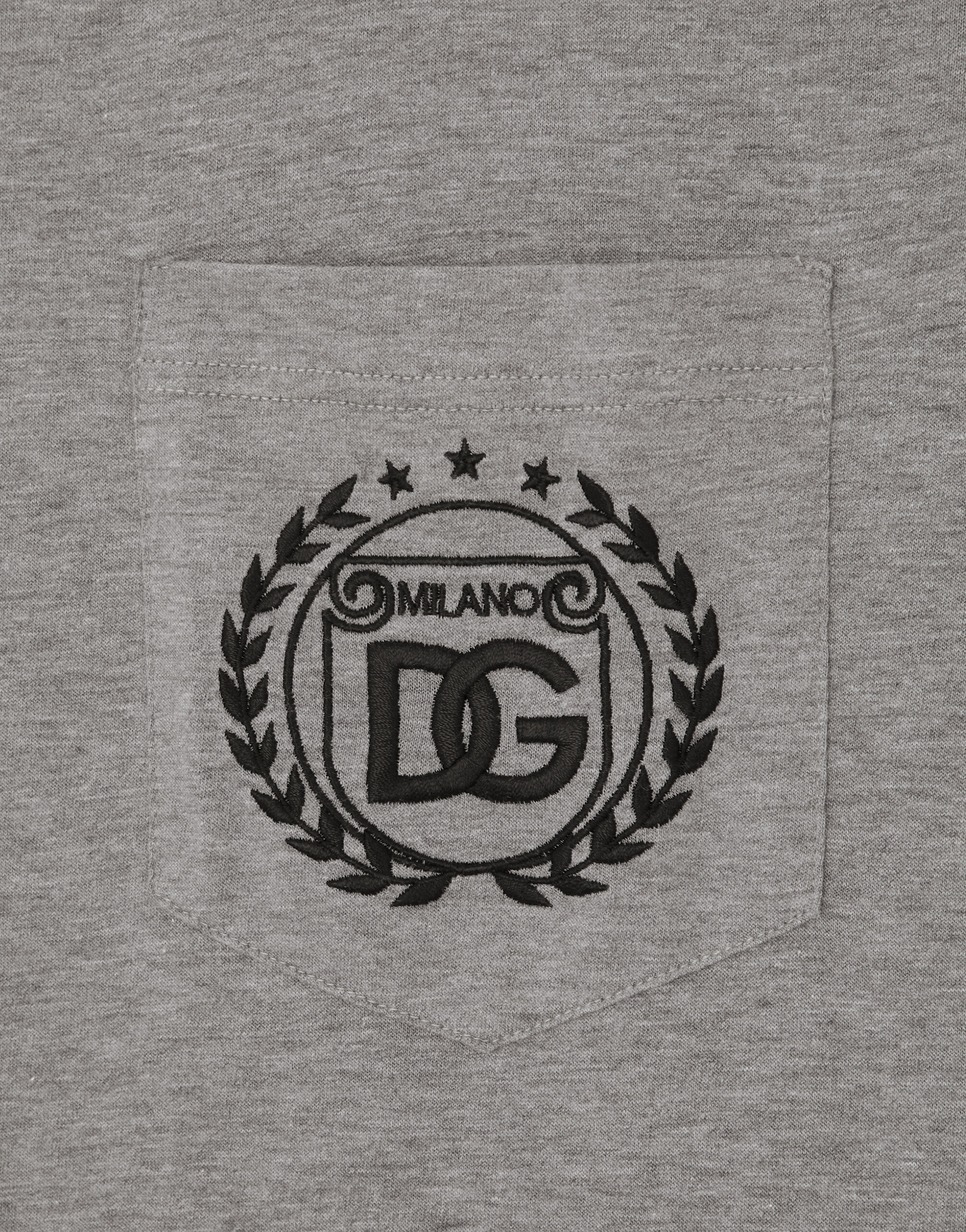 Cotton T-shirt with DG Milano logo embroidery - 4