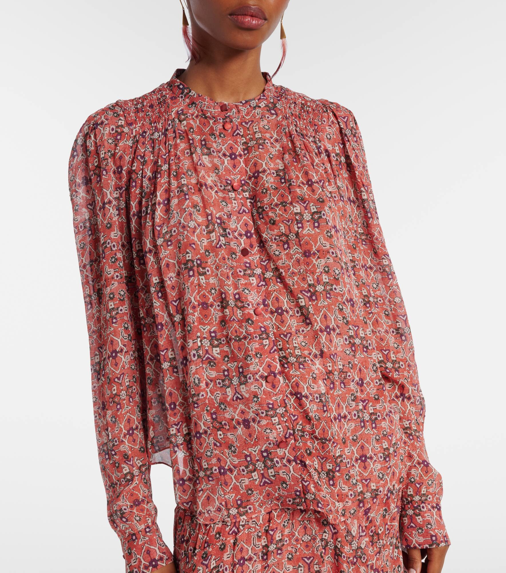 Neolin printed crêpe blouse - 6