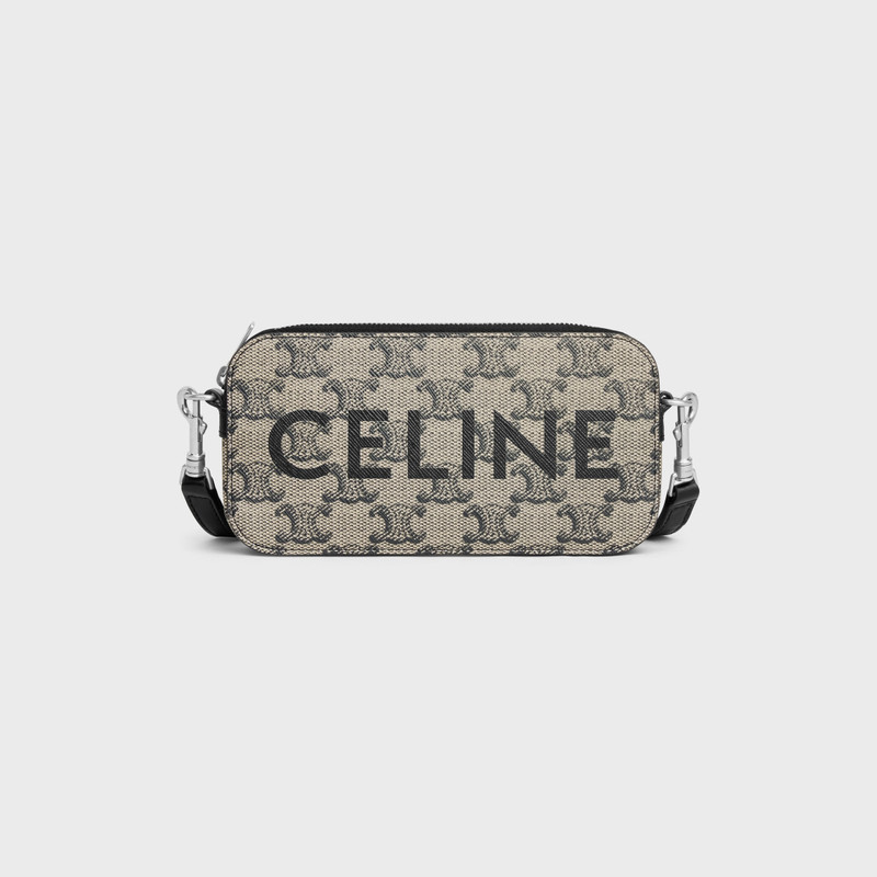 Horizontal pouch in TRIOMPHE CANVAS WITH CELINE PRINT 1