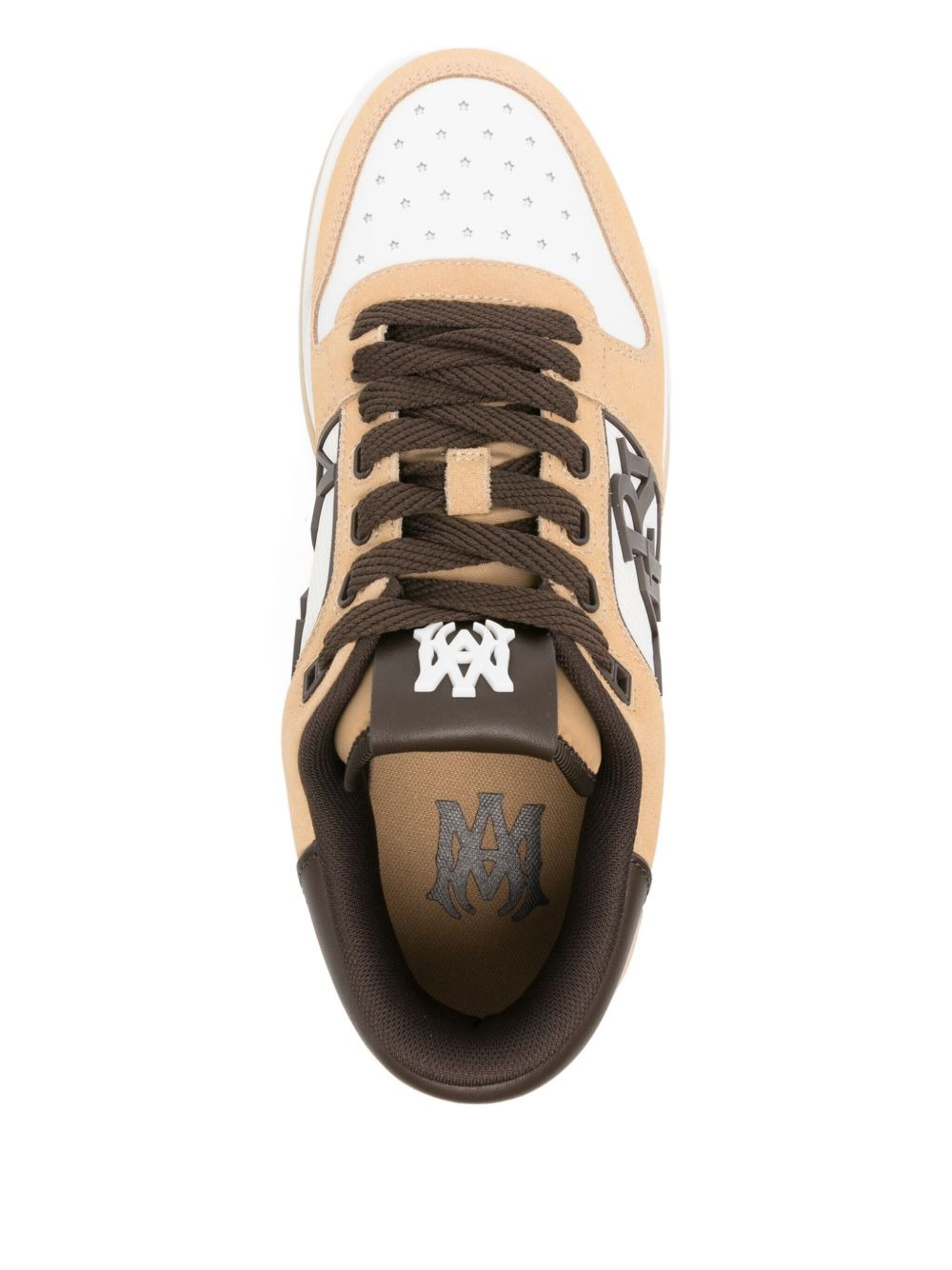 logo-patch leather sneakers - 4