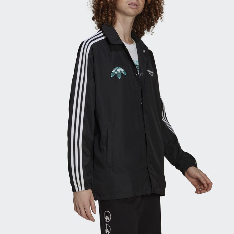 adidas originals Sports Long Sleeves Jacket Black HF4895 - 4