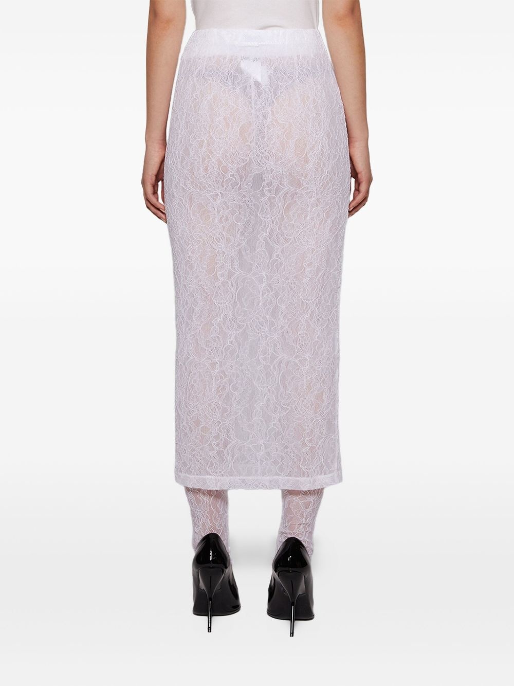 lace tube midi skirt - 5