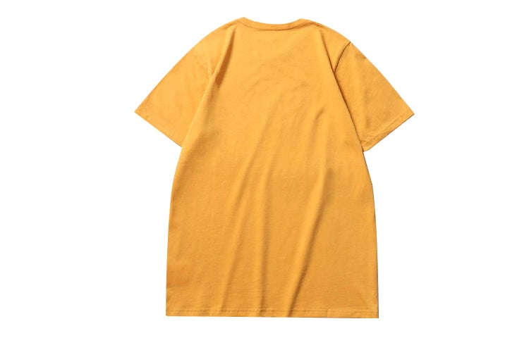 Vans Classic Logo Casual Sports Printing Short Sleeve Couple Style Yellow VN0A4MM650X - 2