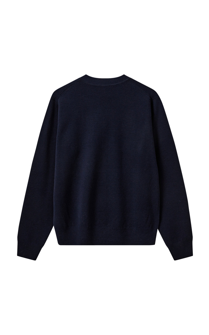 The Garment Bergen Dad Wool Cardigan navy outlook