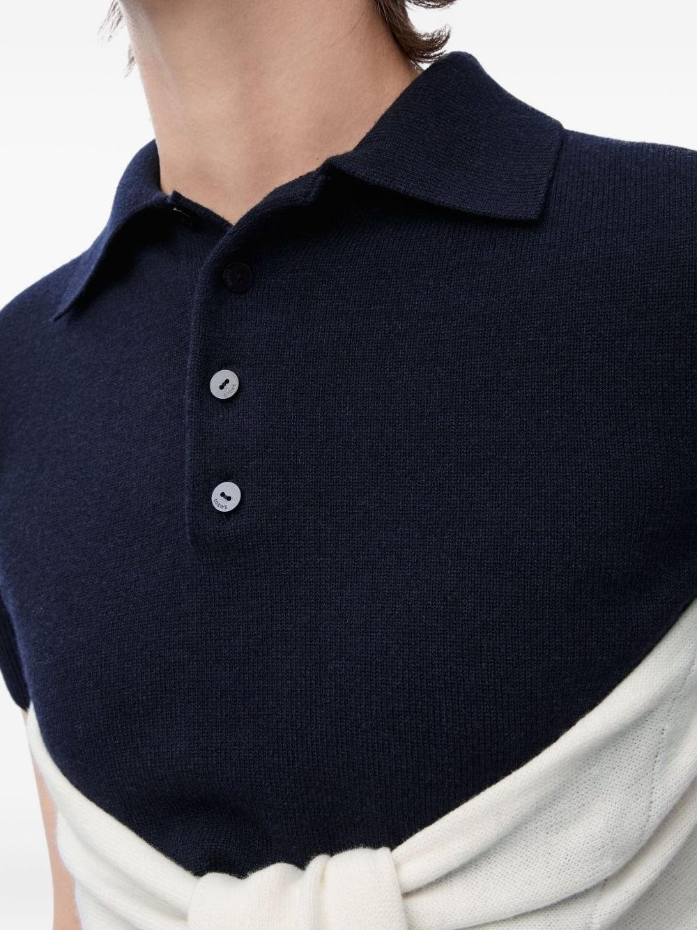 knot-detail polo top - 6