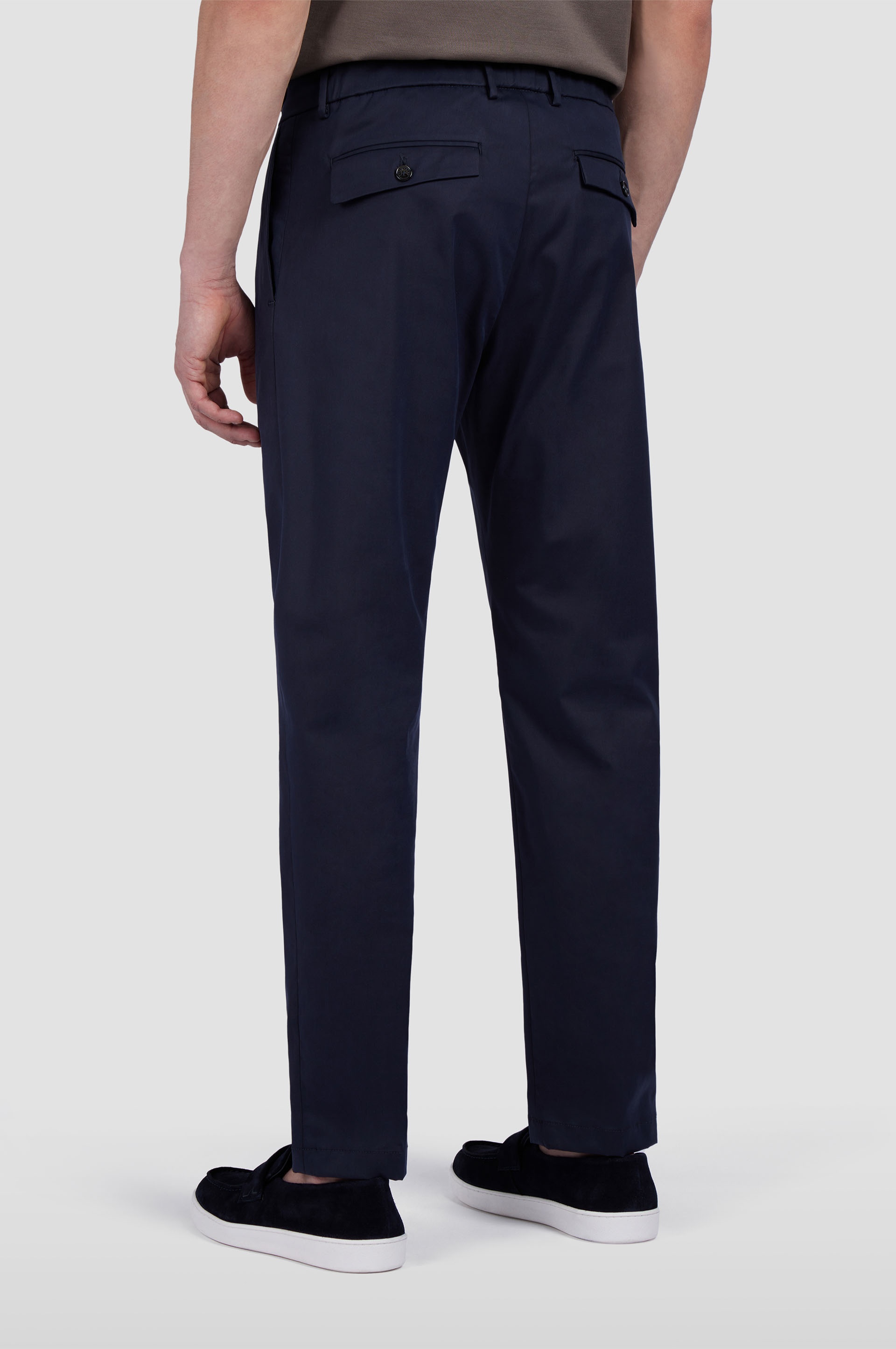 CHINO PANTS IN COTTON AND STRETCH TENCEL - 3