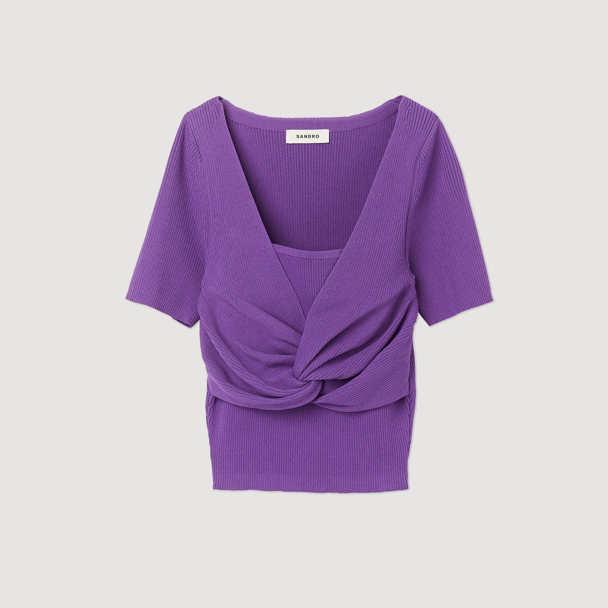 Tied cropped sweater - 1