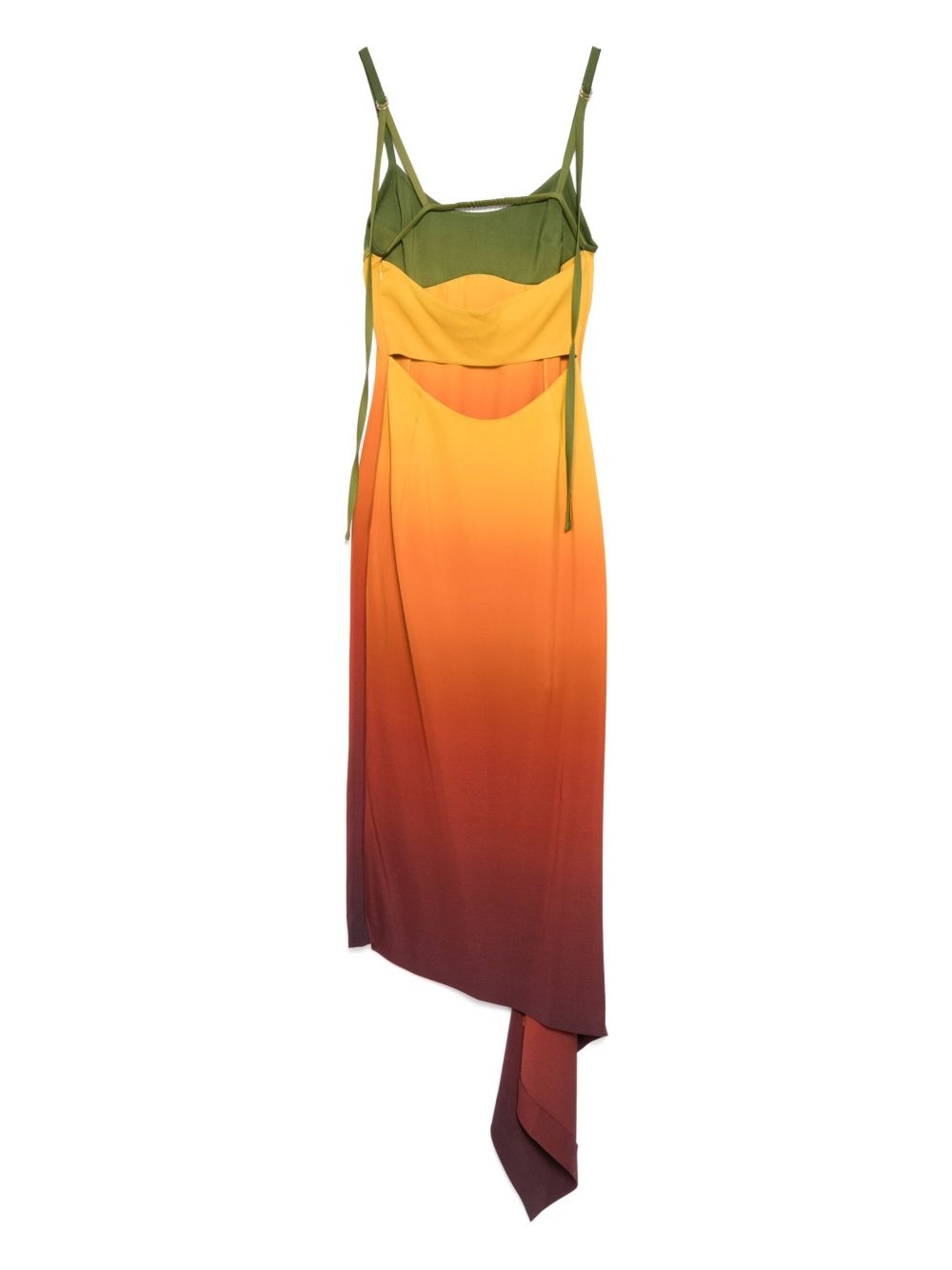 back cut-out ombré jersey dress - 2