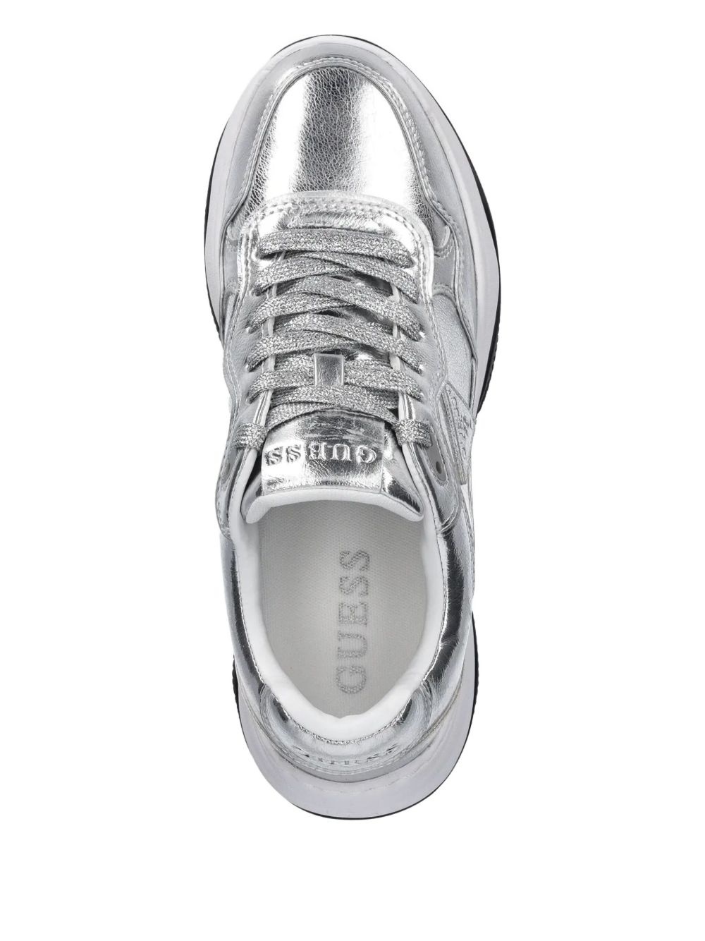 Hapyy metallic-effect leather chunky sneakers - 4