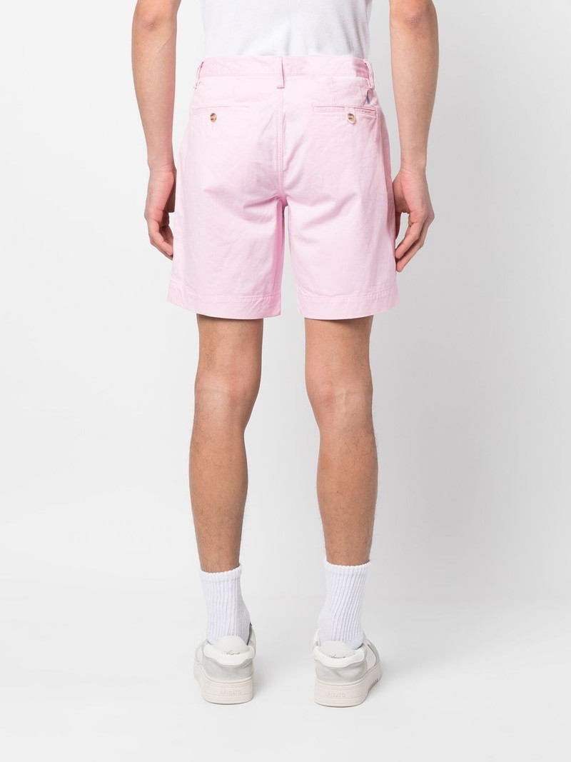 embroidered logo chino shorts 4