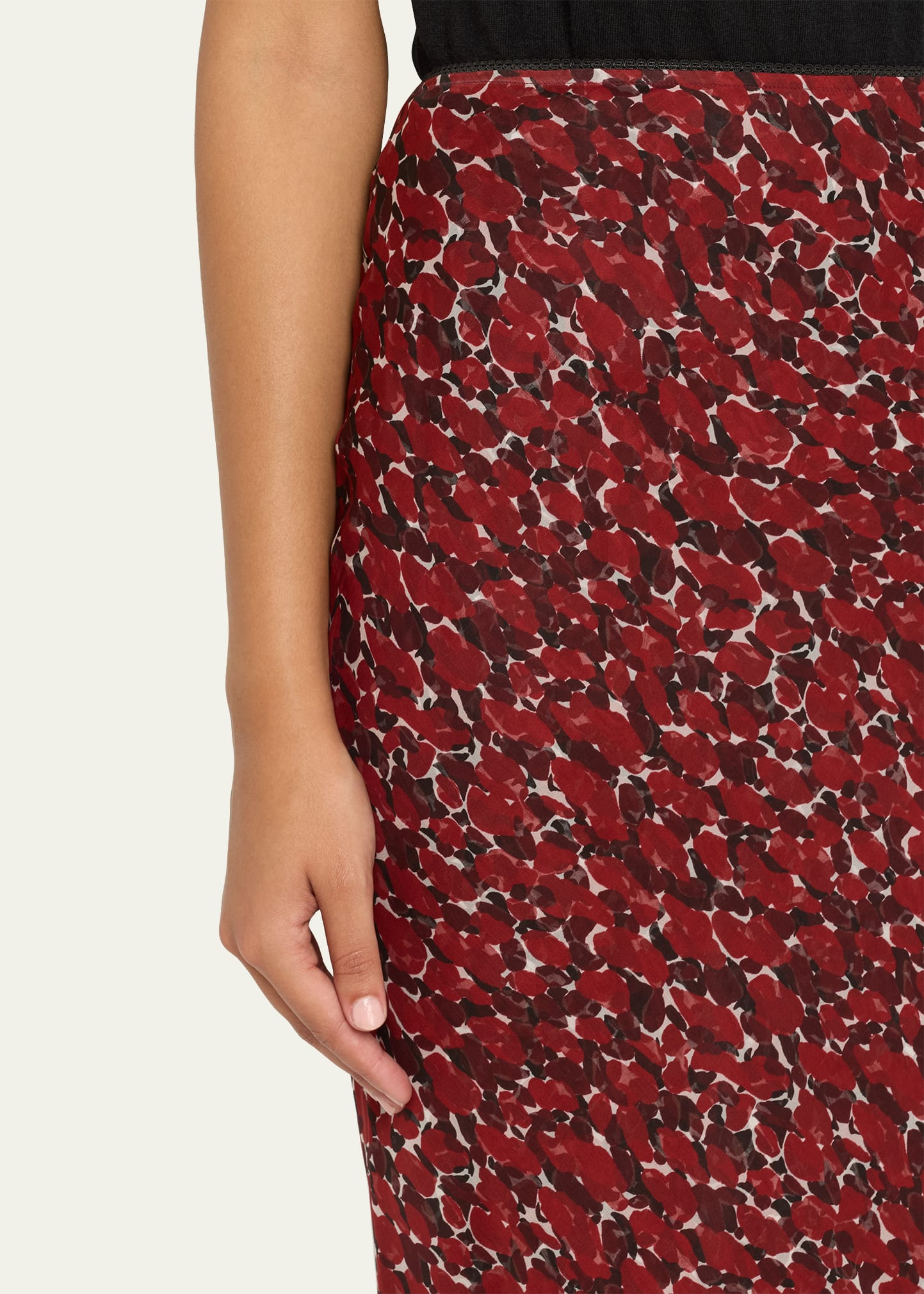 Printed Cotton-Silk Midi Skirt - 5