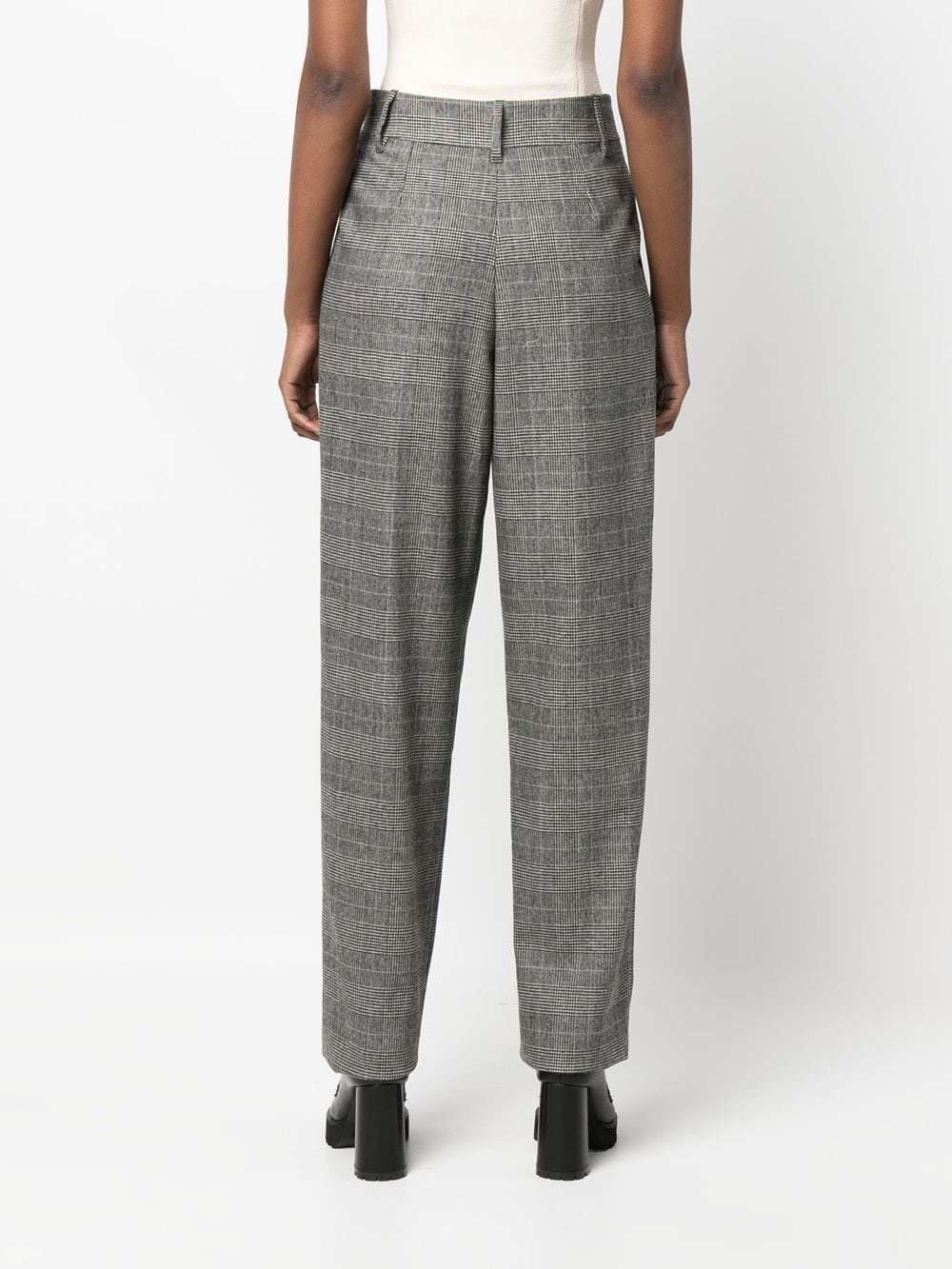 POW check high-waist trousers - 4