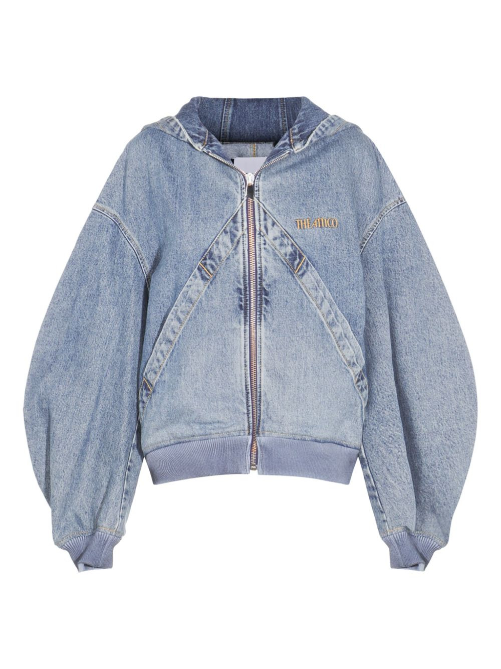 The Attico Hooded denim jacket - 2