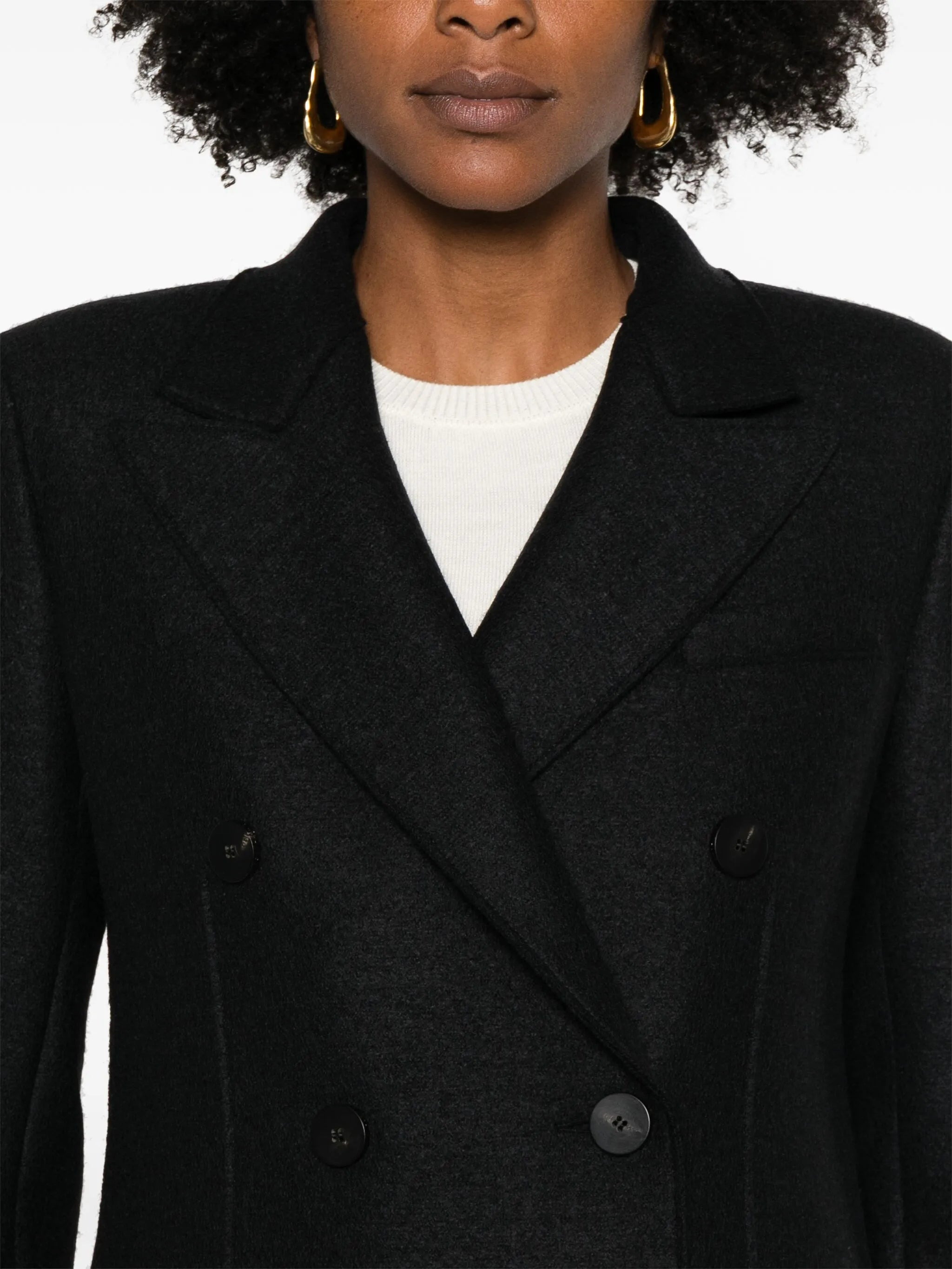 Harris Wharf London Wool Double-breasted Coat - 2
