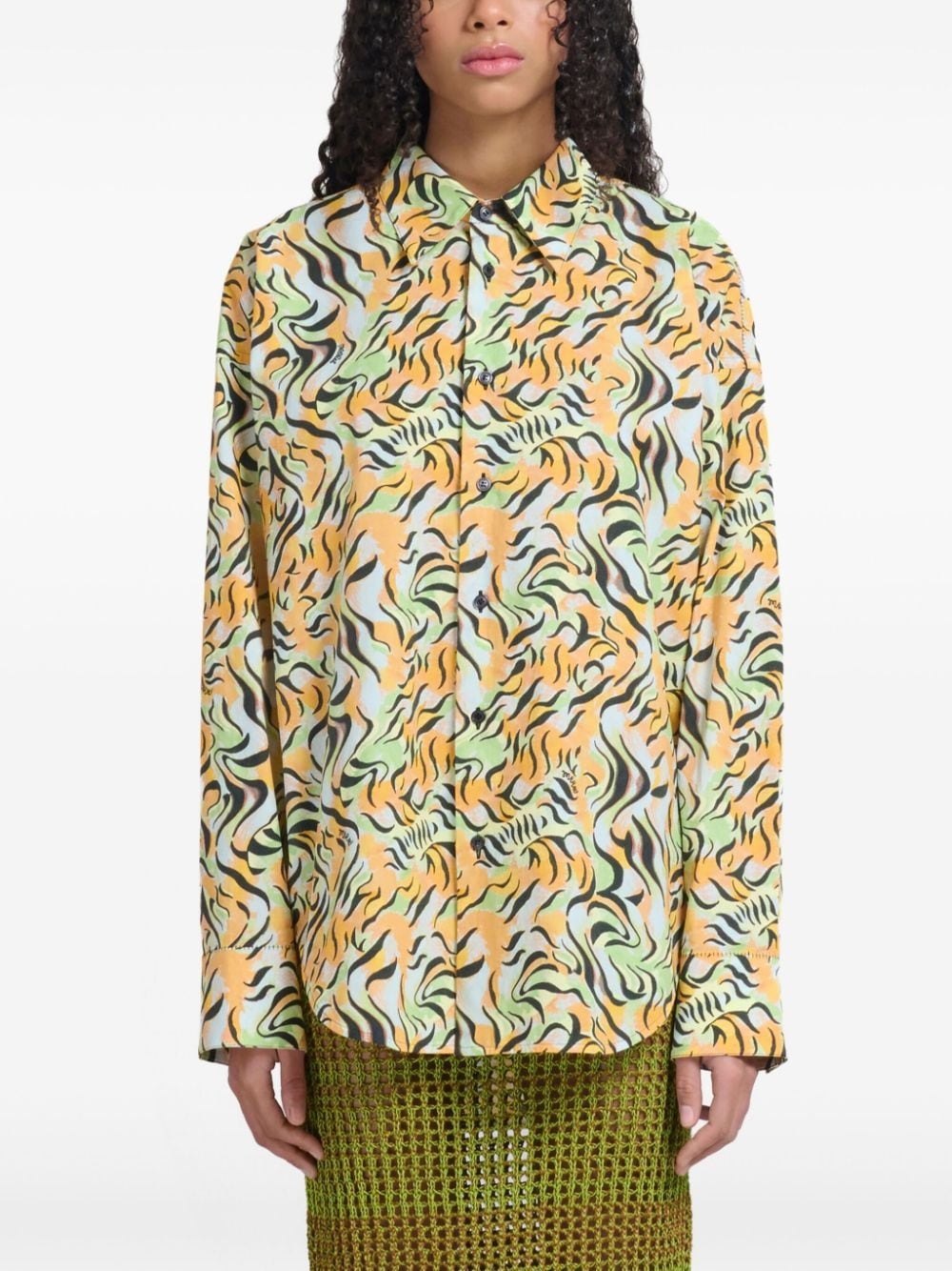 abstract-print long-sleeve shirt - 2